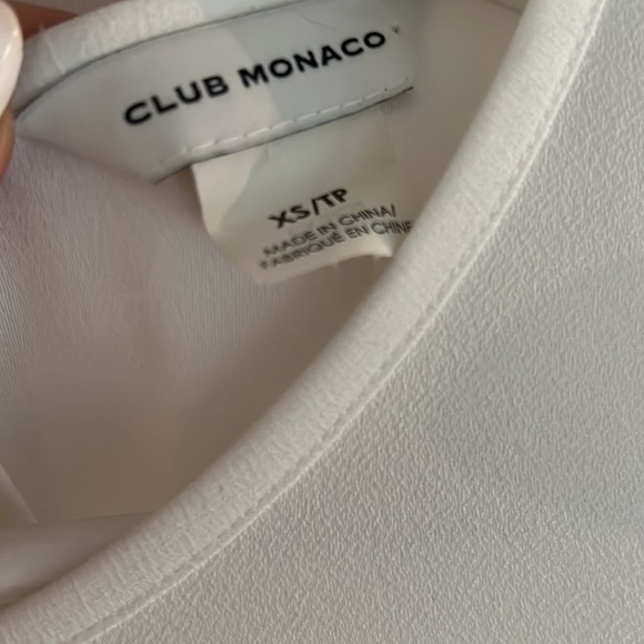 Club Monaco white cropped long sleeve - Picture 2 of 7